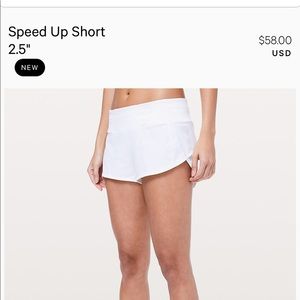 Lululemon Speed Up Shorts